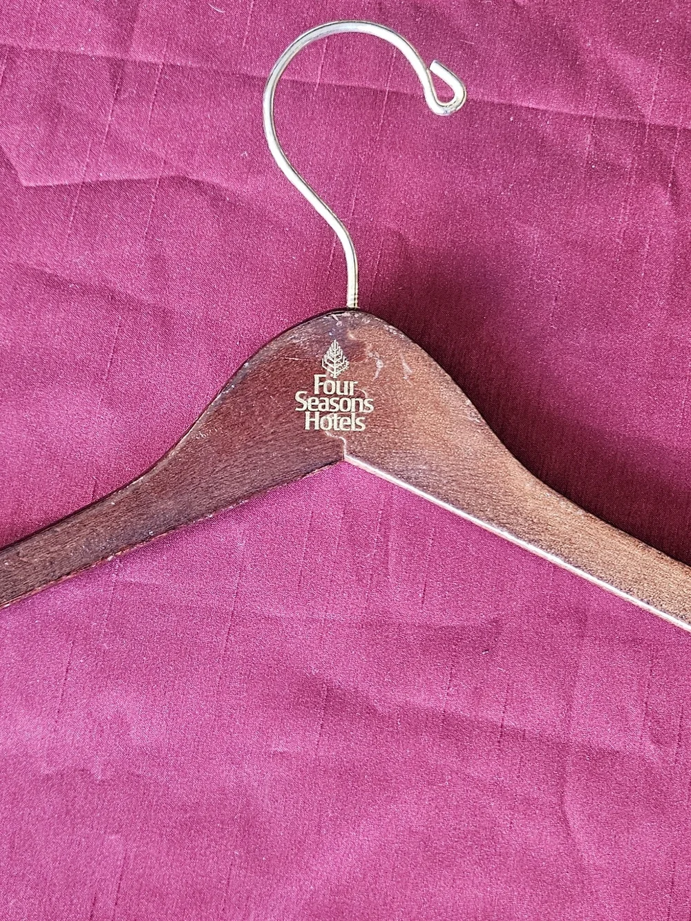 Four Seasons Hotels Resorts Wooden Pant Hanger '80s Vintage Luxury Hotel RARE!